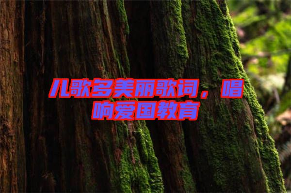 兒歌多美麗歌詞，唱響愛(ài)國(guó)教育